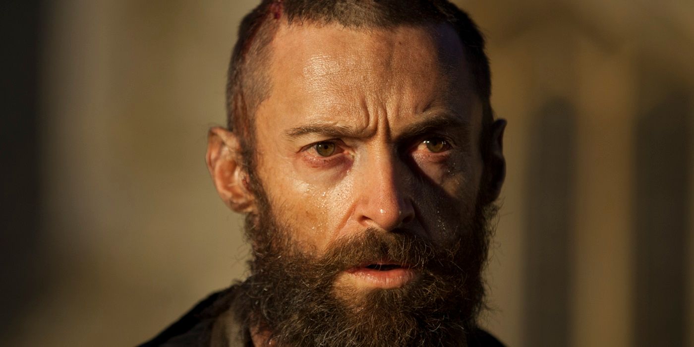 Hugh Jackman as jean Valjean in Les Miserables