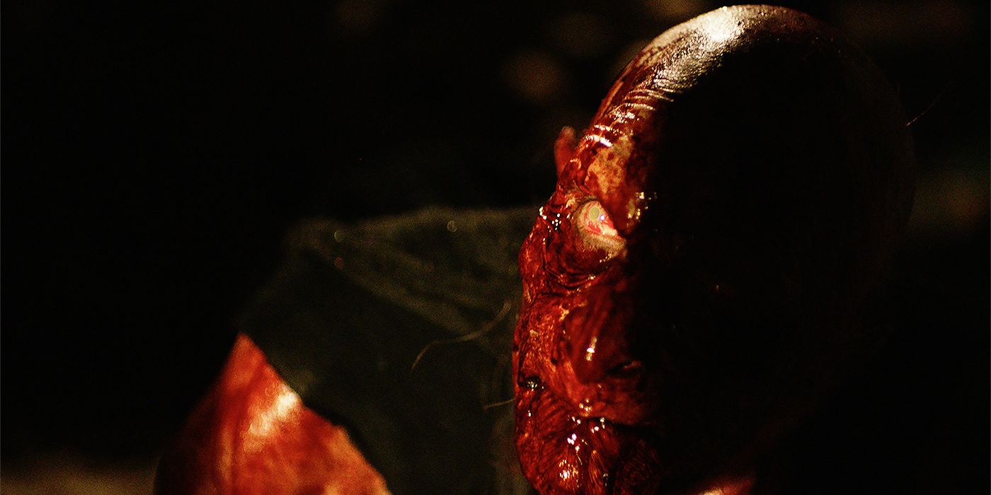 Still of Jon Sklaroff as a bloody monster in Little Bites