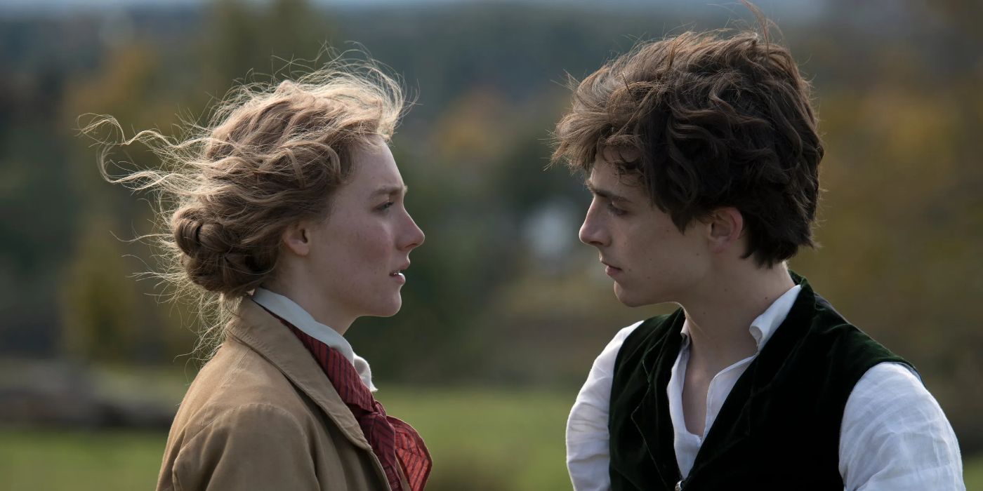 Jo, played by Saoirse Ronan, and Theodore, played by Timothée Chalamet, in 'Little Women.'