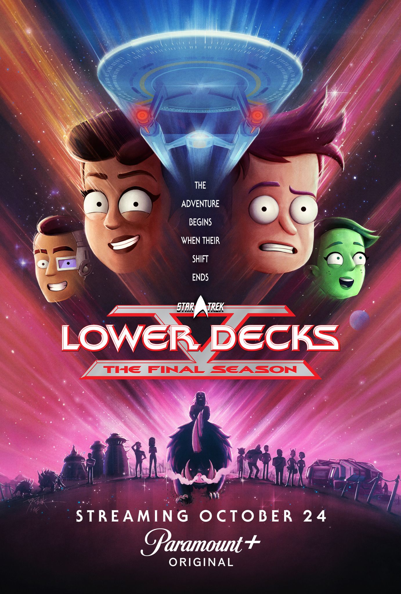 Un póster de la quinta temporada de Star Trek: Lower Decks, revelado en la Comic Con de Nueva York