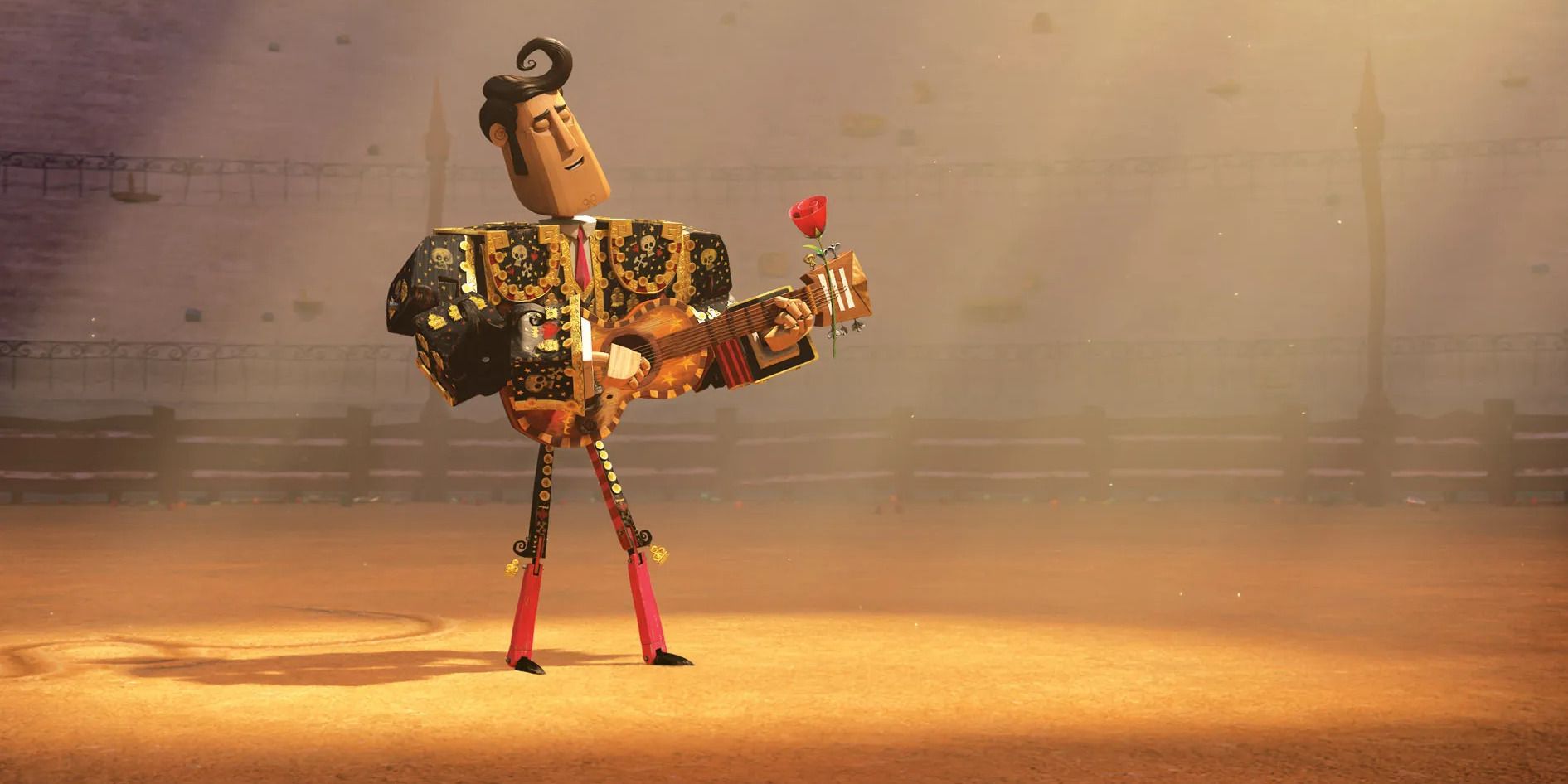 Manolo the bullfighter (voiced by Diego Luna) playing guitar in 'The Book of Life'