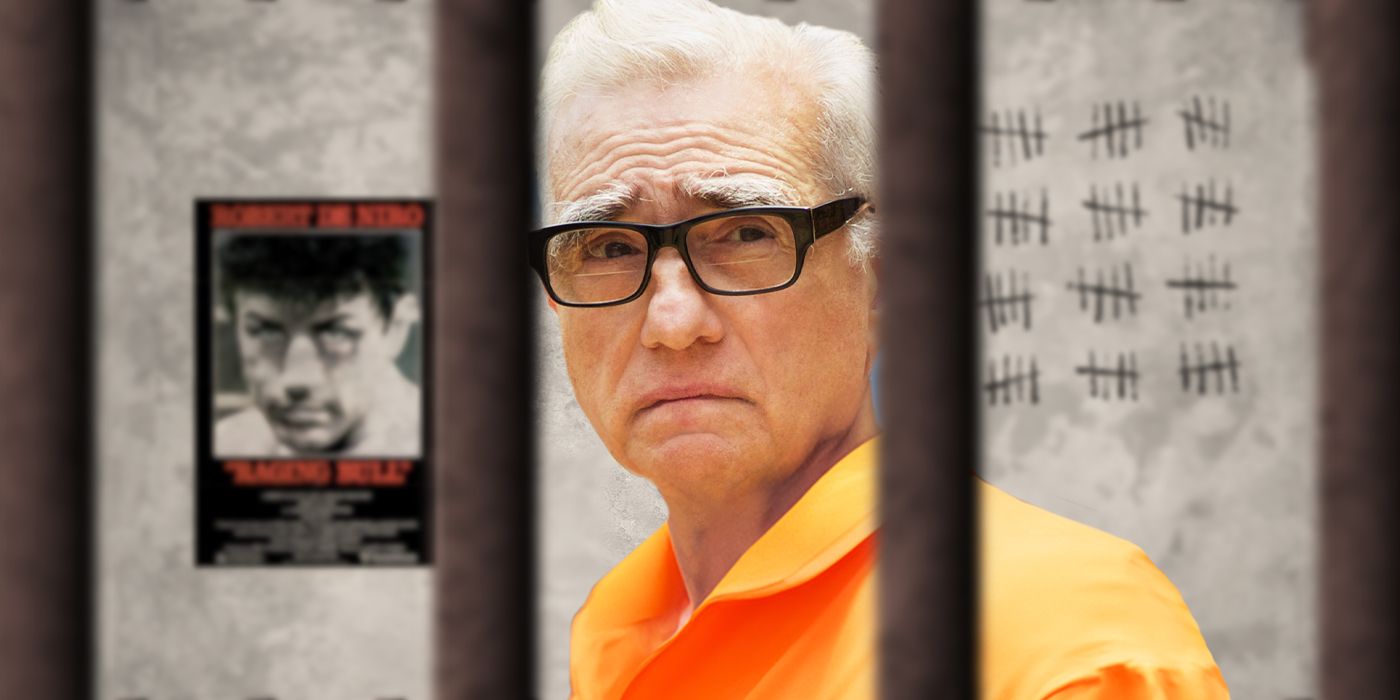 Custom image of Martin Scorsese behind bars