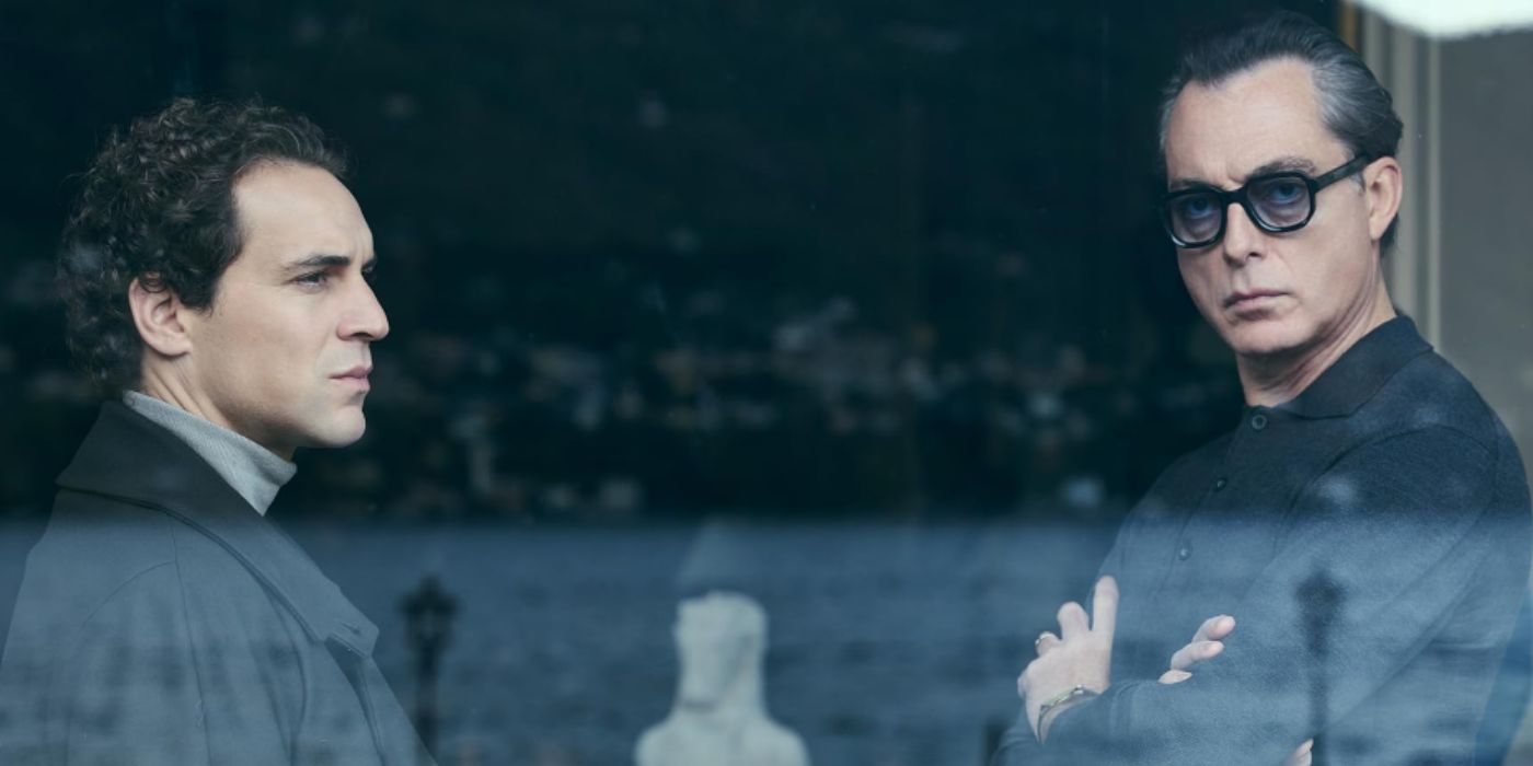 Mauricio Lombardi standing across from Lorenzo Cervacio with a stern look in &lsquo;Citadel: Diana&rsquo;.