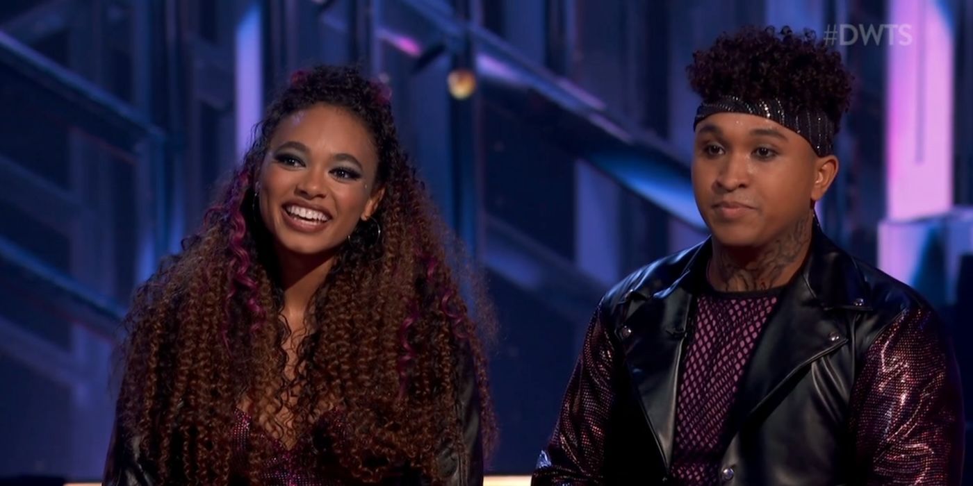 Chandler Kinney y Brandon Armstrong aparecen en 'DWTS' Hair Metal Night