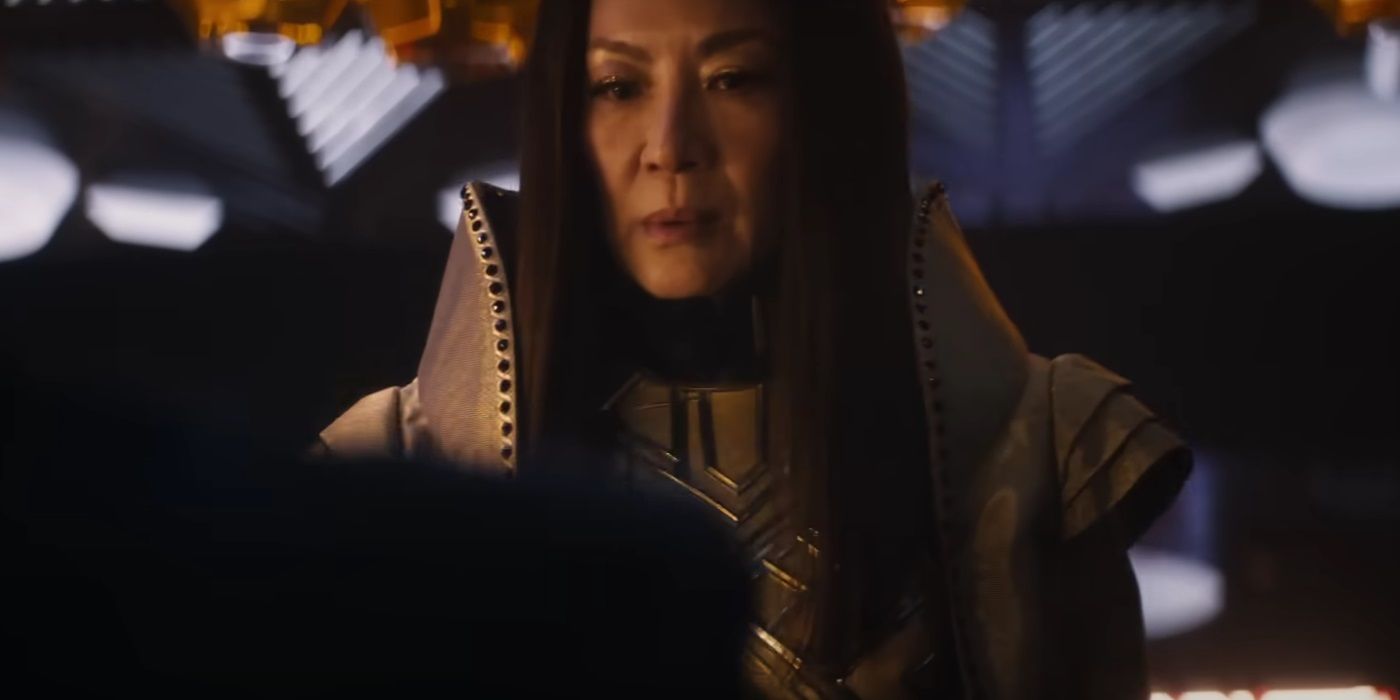 Michelle Yeoh, looking at someone worriedly, as Philippa Georgiou in 'Star Trek: Section 31'