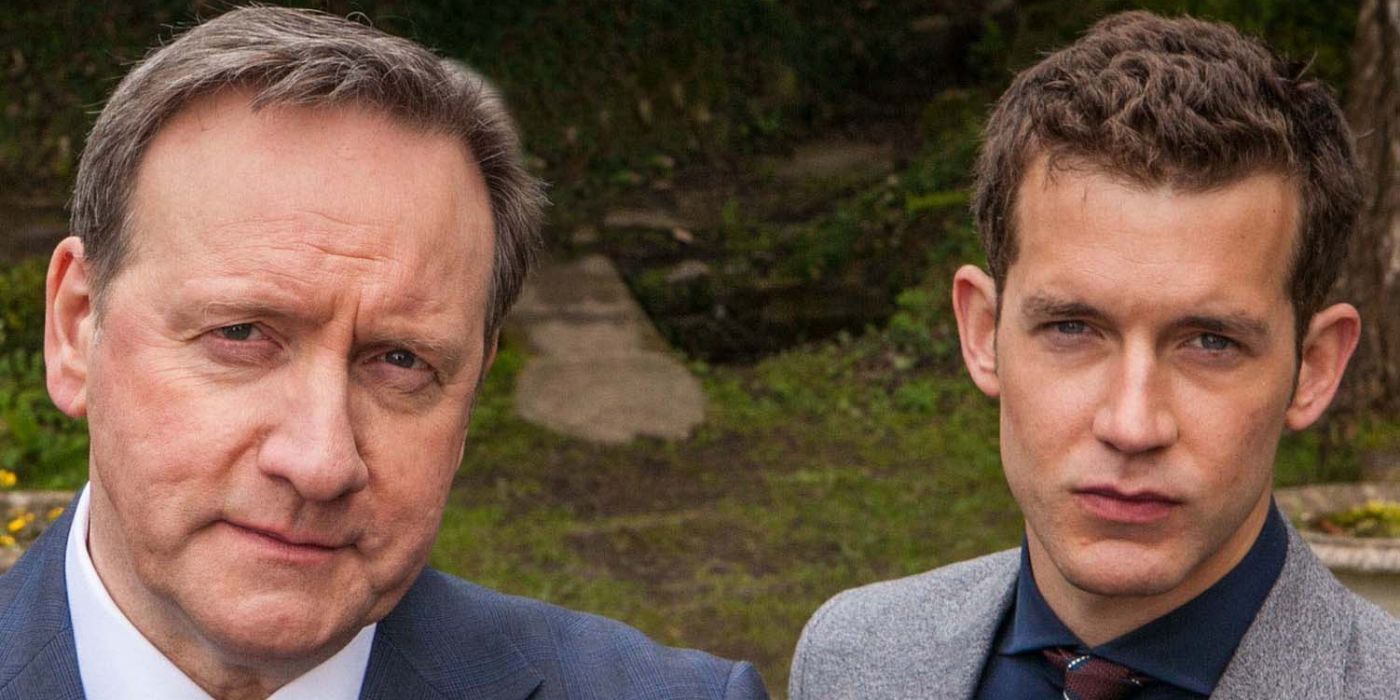 Neil Dudgeon and Nick Hendrix stare down the camera on the poster of Midsomer Murders