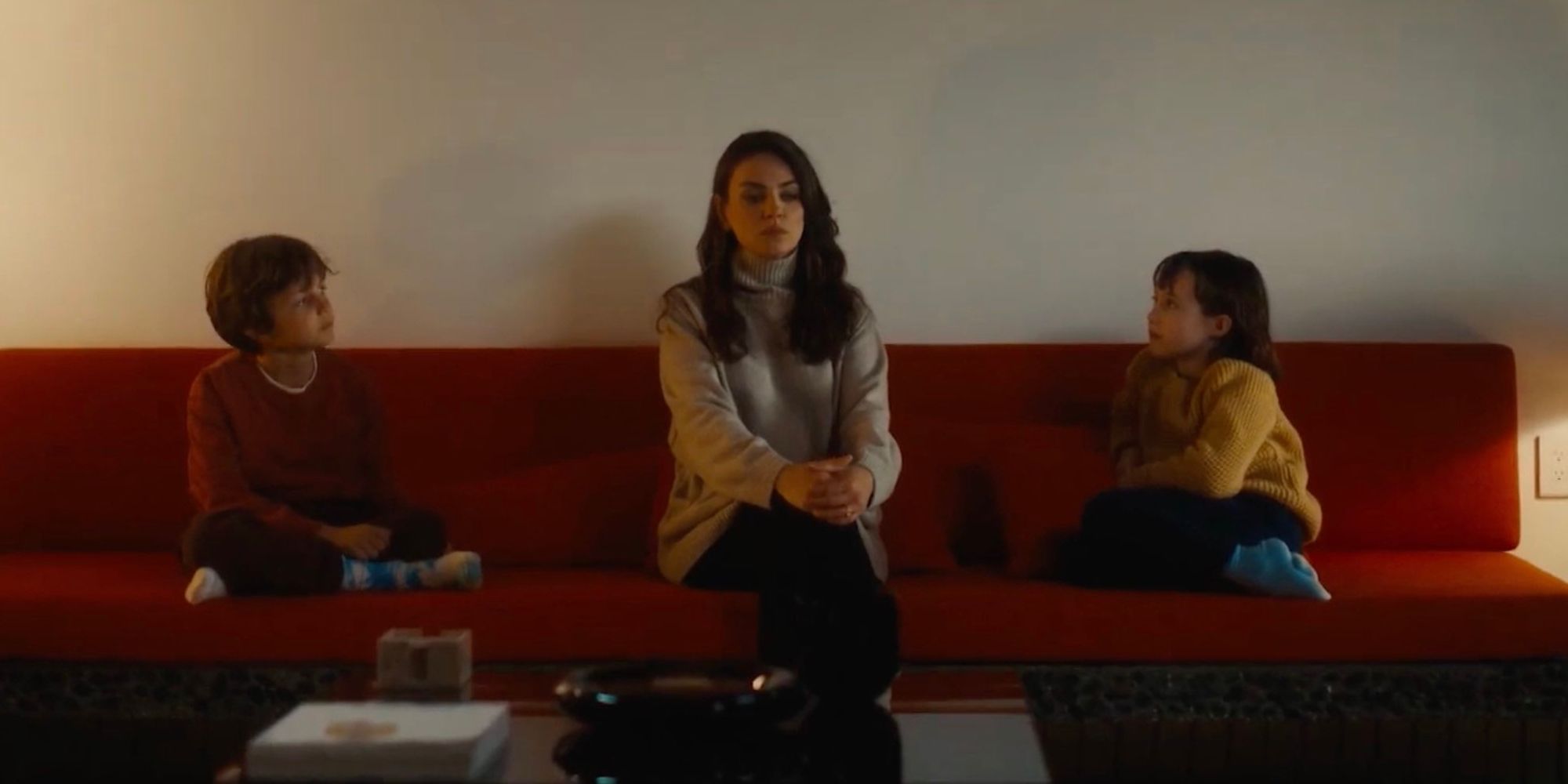 Jacob Kopera, Mila Kunis, and Vivien Lyra Blair in 'Goodrich'