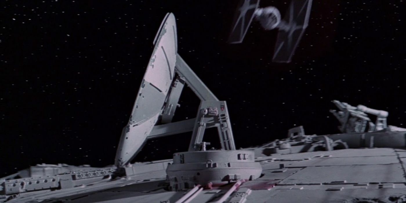 The radar dish on the Millennium Falcon in Star Wars