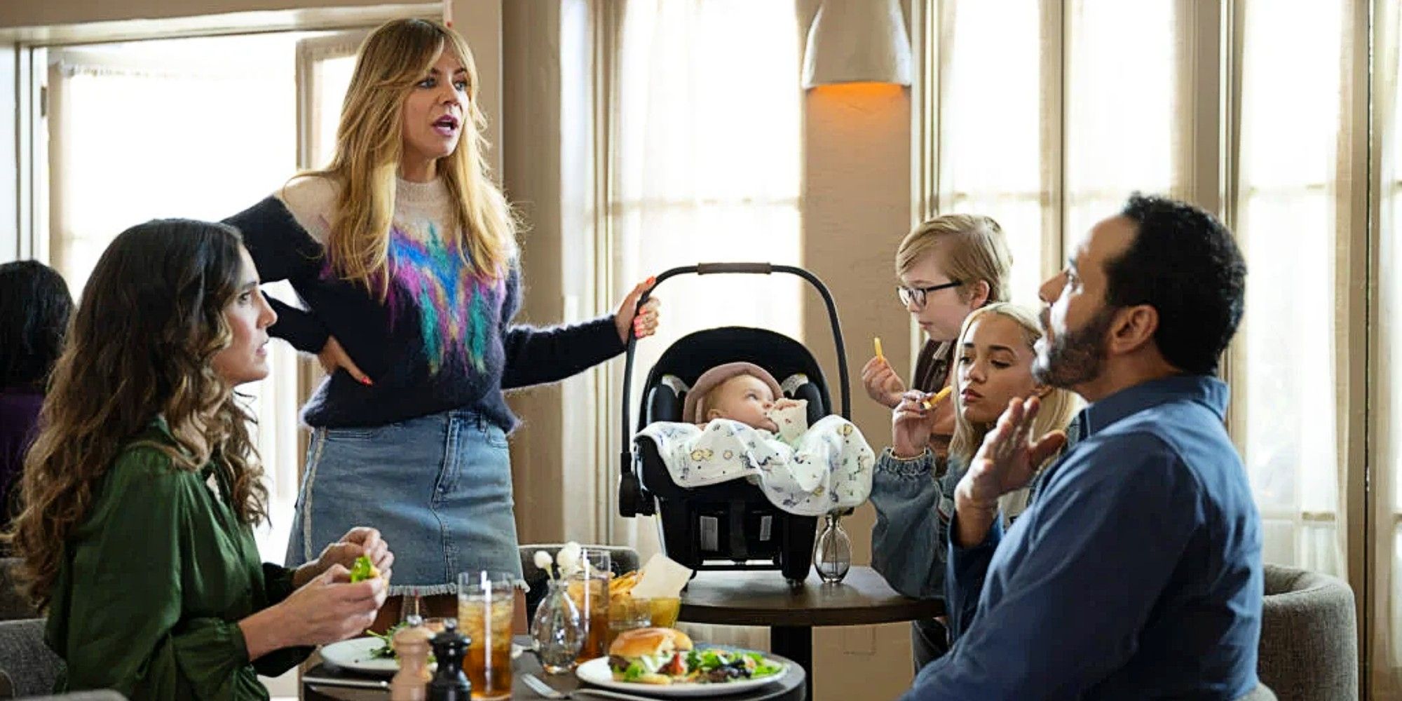 Morgan and her kids crashing Karadec's date in High Potential Episode 5.