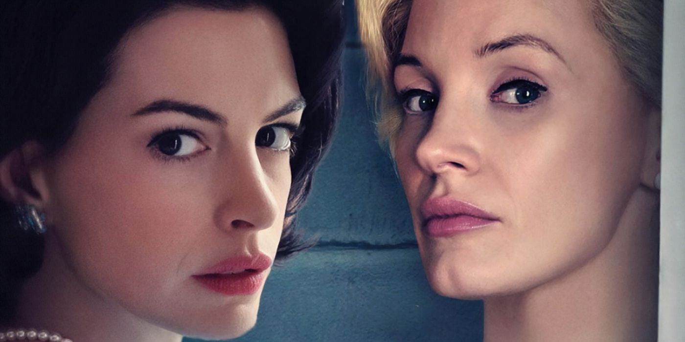 Anne Hathaway and Jessica Chastain in Mather's Instinct