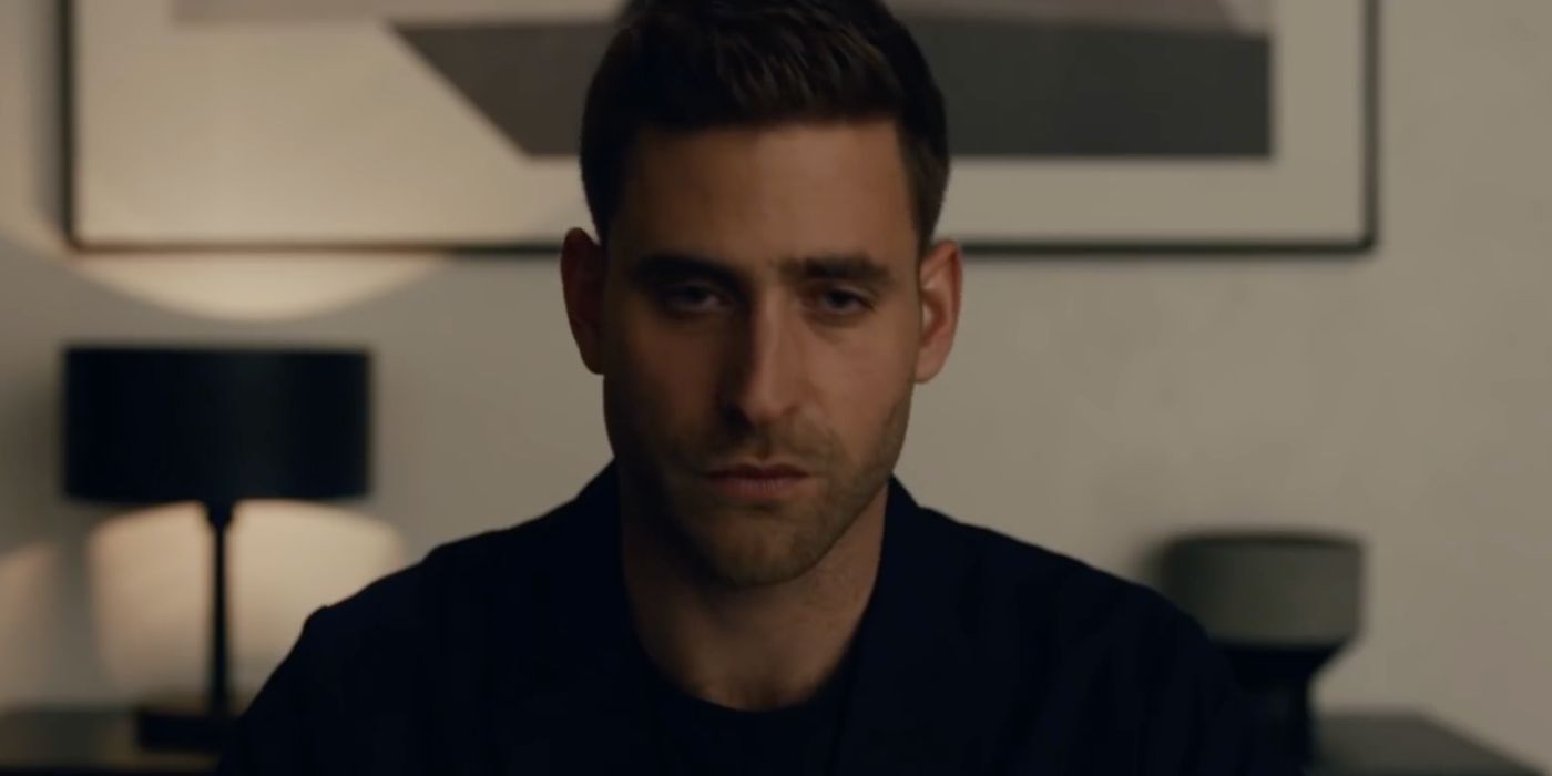 Adrian Griffin (Oliver Jackson-Cohen) with a blank stare in The Invisible Man