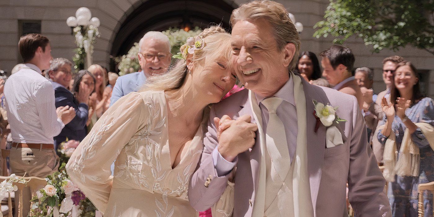 Loretta (Meryl Streep) and Oliver (Martin Short) walk the aisle as newlyweds, Only Murders in the Building