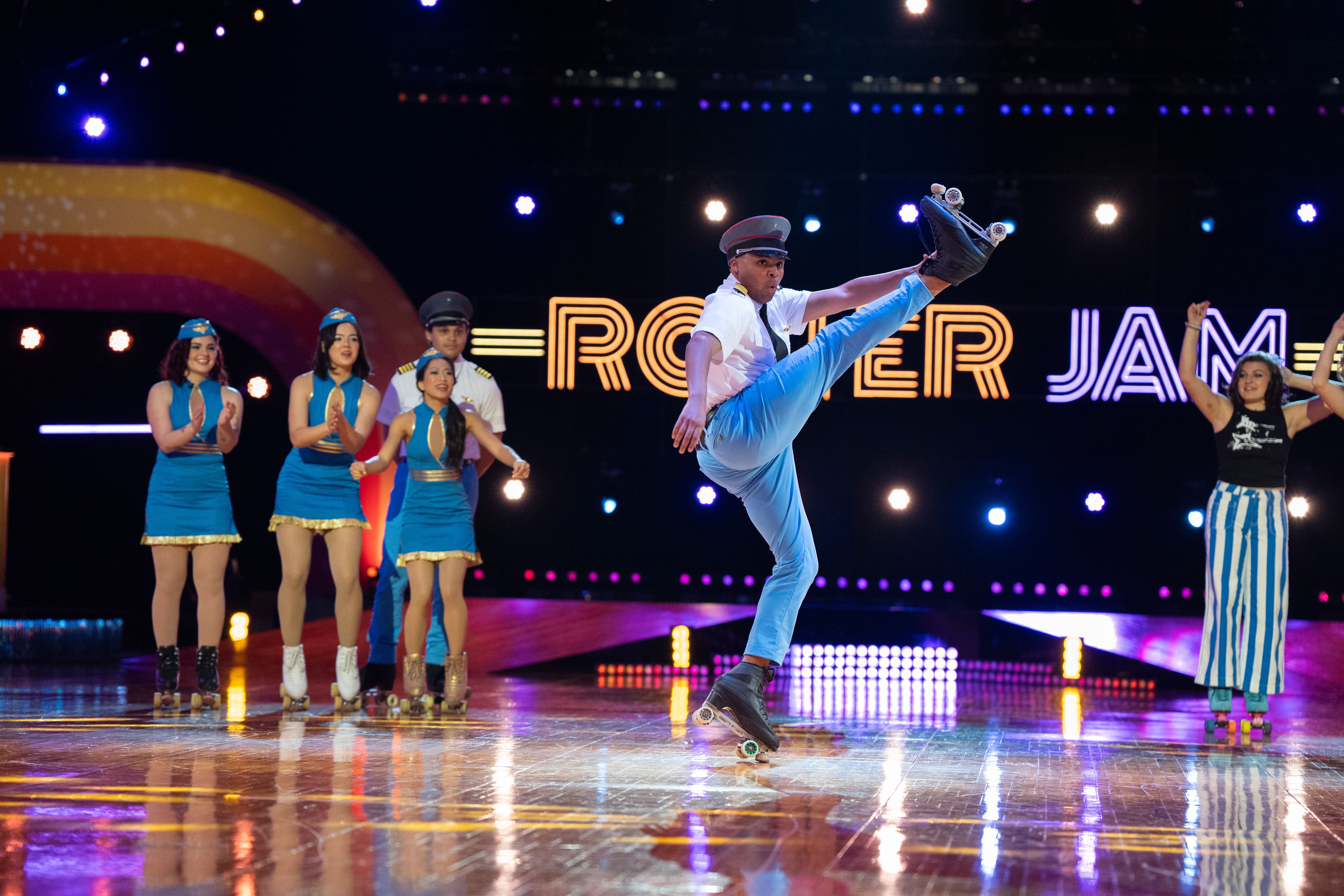 Skater performing on &lsquo;Roller Jam&rsquo;