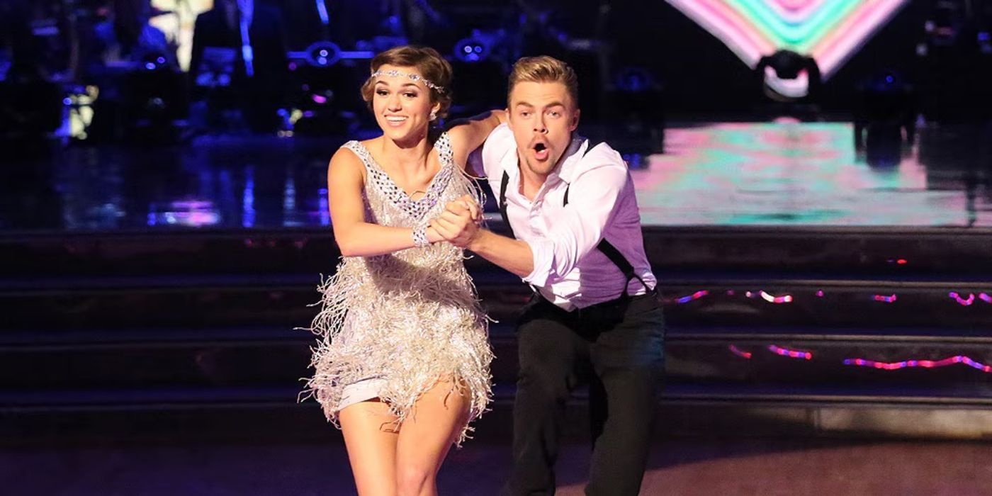 Sadie Robertson dances with Derek Hough who was not originally her partner on Dancing with the Stars.