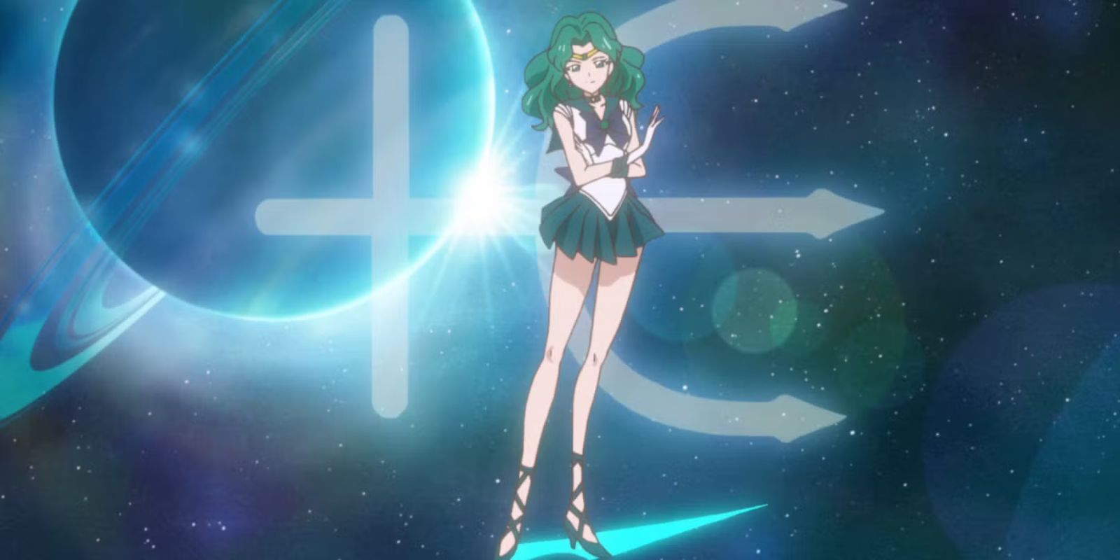 Sailor Neptune posing in Sailor Moon Crystal