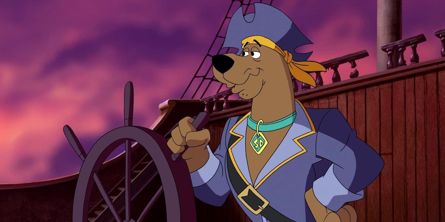 Scooby-Doo as the captain of a pirate ship in Scooby-Doo! Pirates Ahoy!