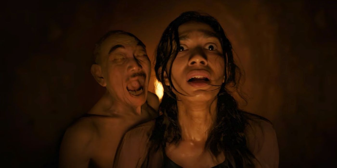 Sita (Faradina Mufti) discovers the frightening truth about the afterlife in Grave Torture (2024).