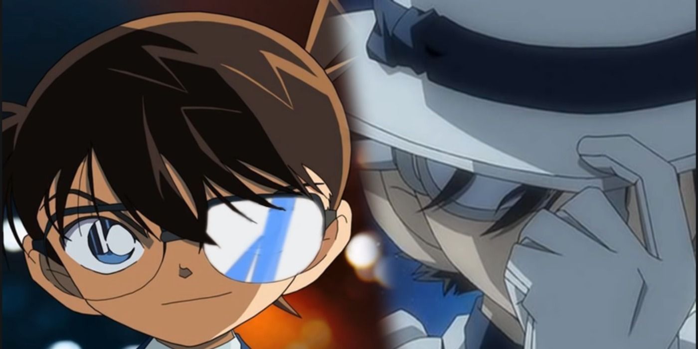 Poster that shows Detective Conan and Kaito Kid, looking determined.