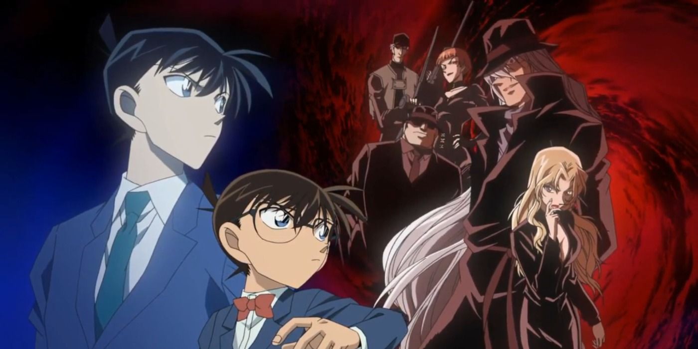 A shot of Conan Edogawa (Shinichi Kudo) vowing to end the Black Organization and find them once and for all.