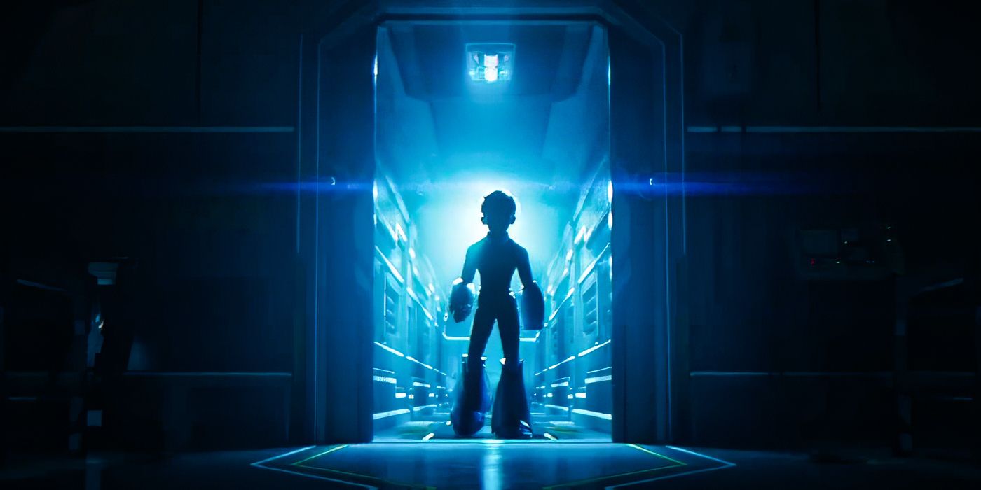 silhouette of Mega Man in Secret Level