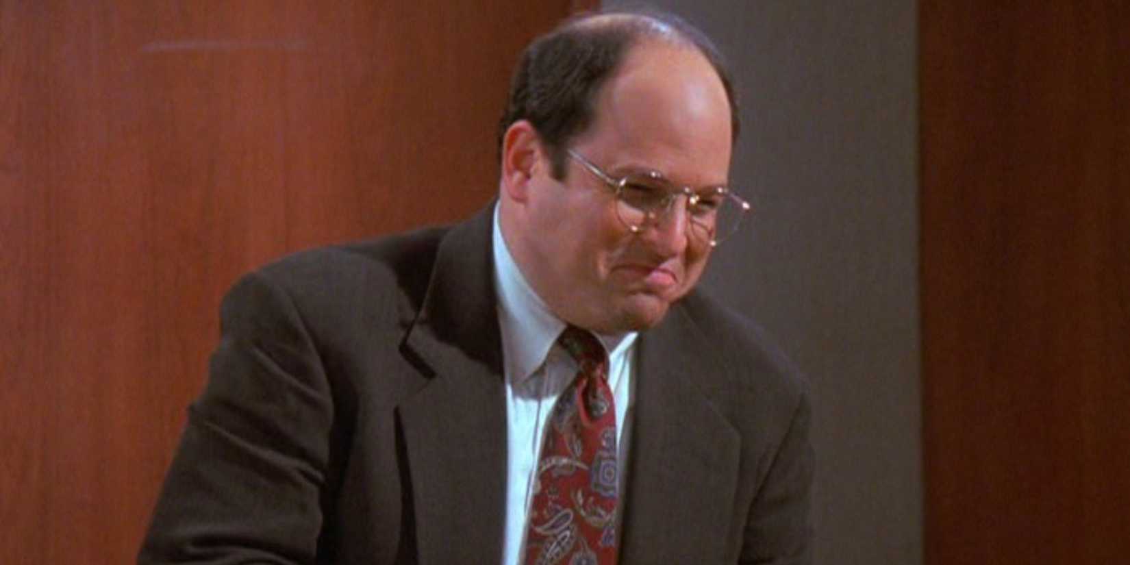 George Costanza preparing to unleash a witty comeback in The Comeback episode of Seinfeld.