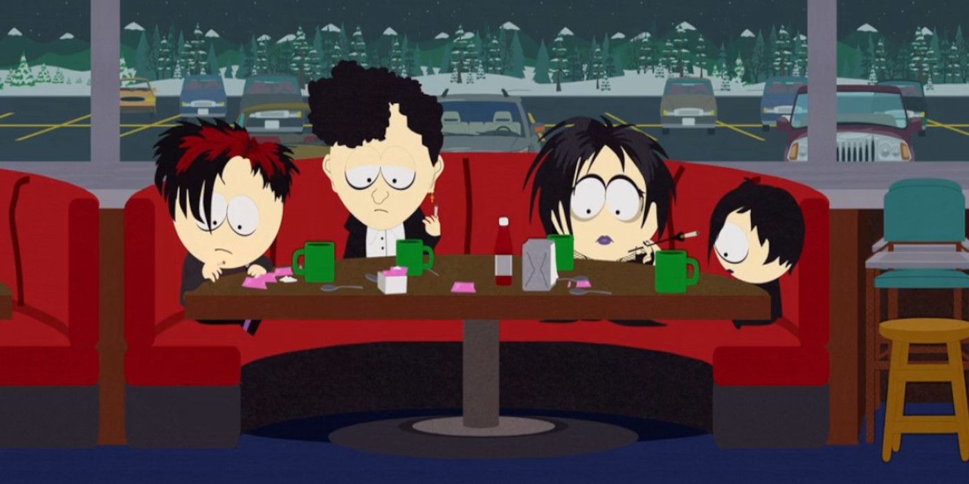 The goth kids hang out in diner on 'South Park.'