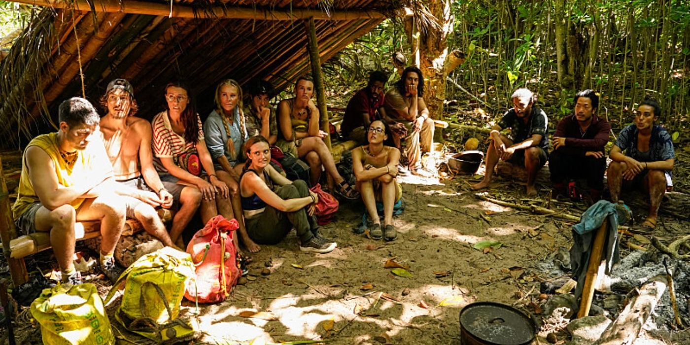 Los náufragos en Merge Camp en “Survivor 47”.