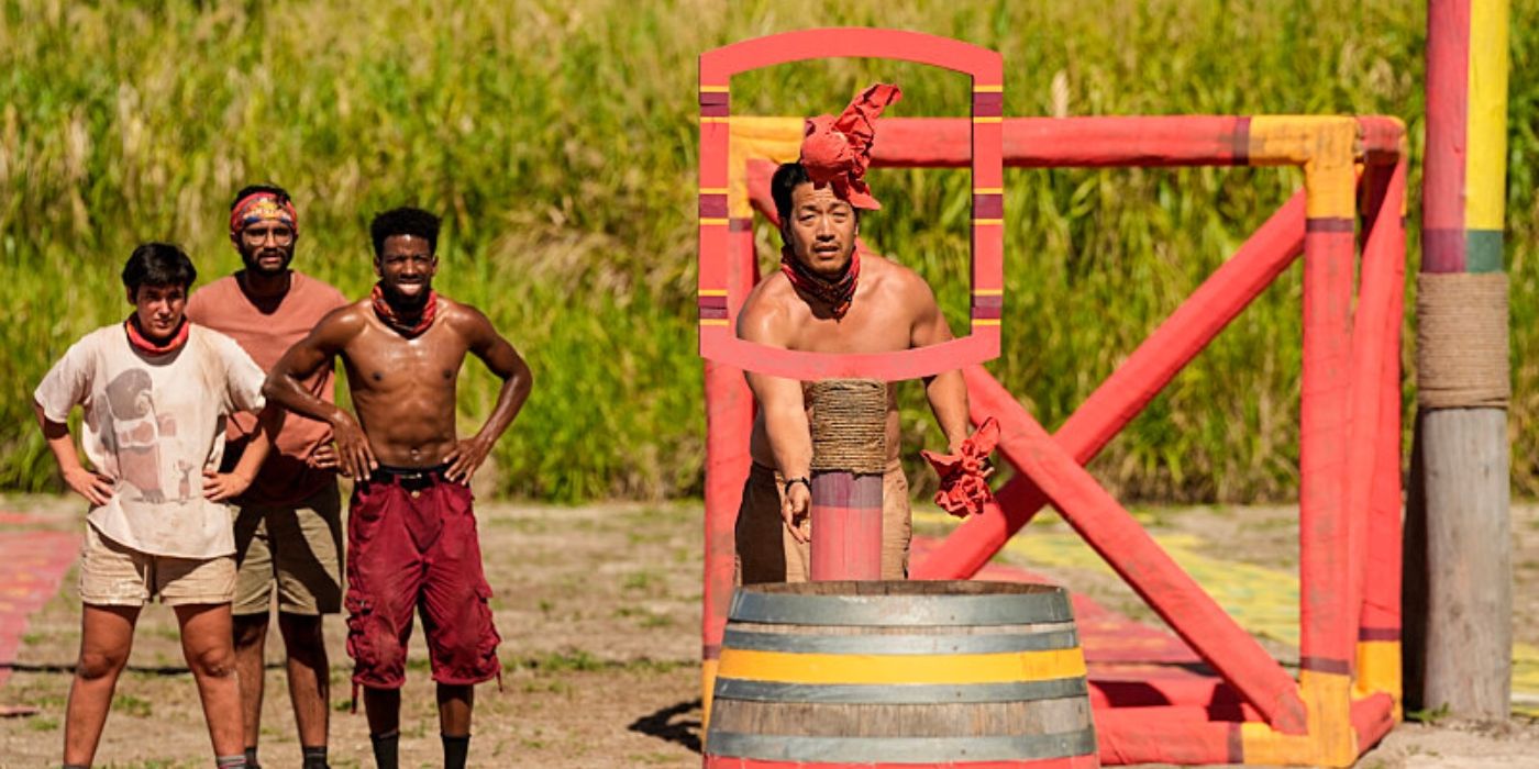 Sol tosses a sandbag during the Immunity Challenge on 'Survivor 47.'