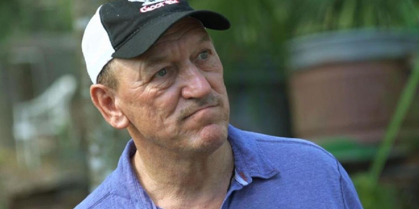 Troy Landry from 'Swamp Mysteries with Troy Landry' during an episode of the show