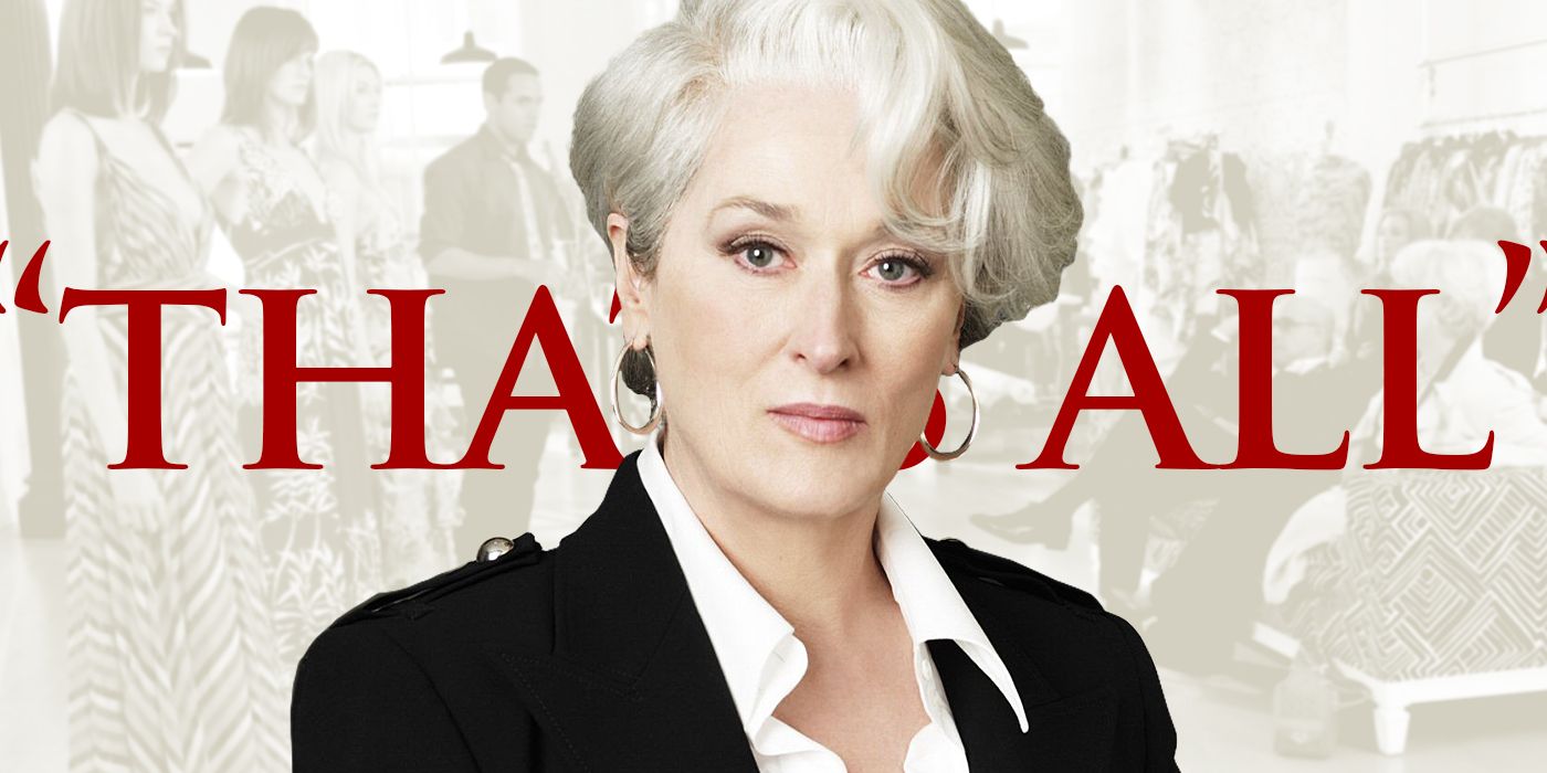 Blended image showing Meryl Streep in The Devil Wears Prada with the words THAT'S ALL on the sides.