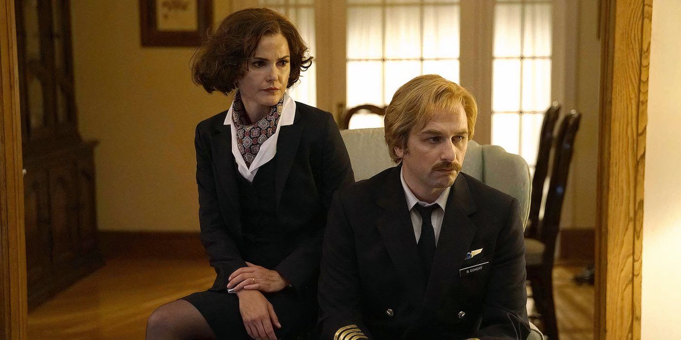 Keri Russell and Matthew Rhys as Elizabeth and Philip Jennings in disguise, in 'The Americans'