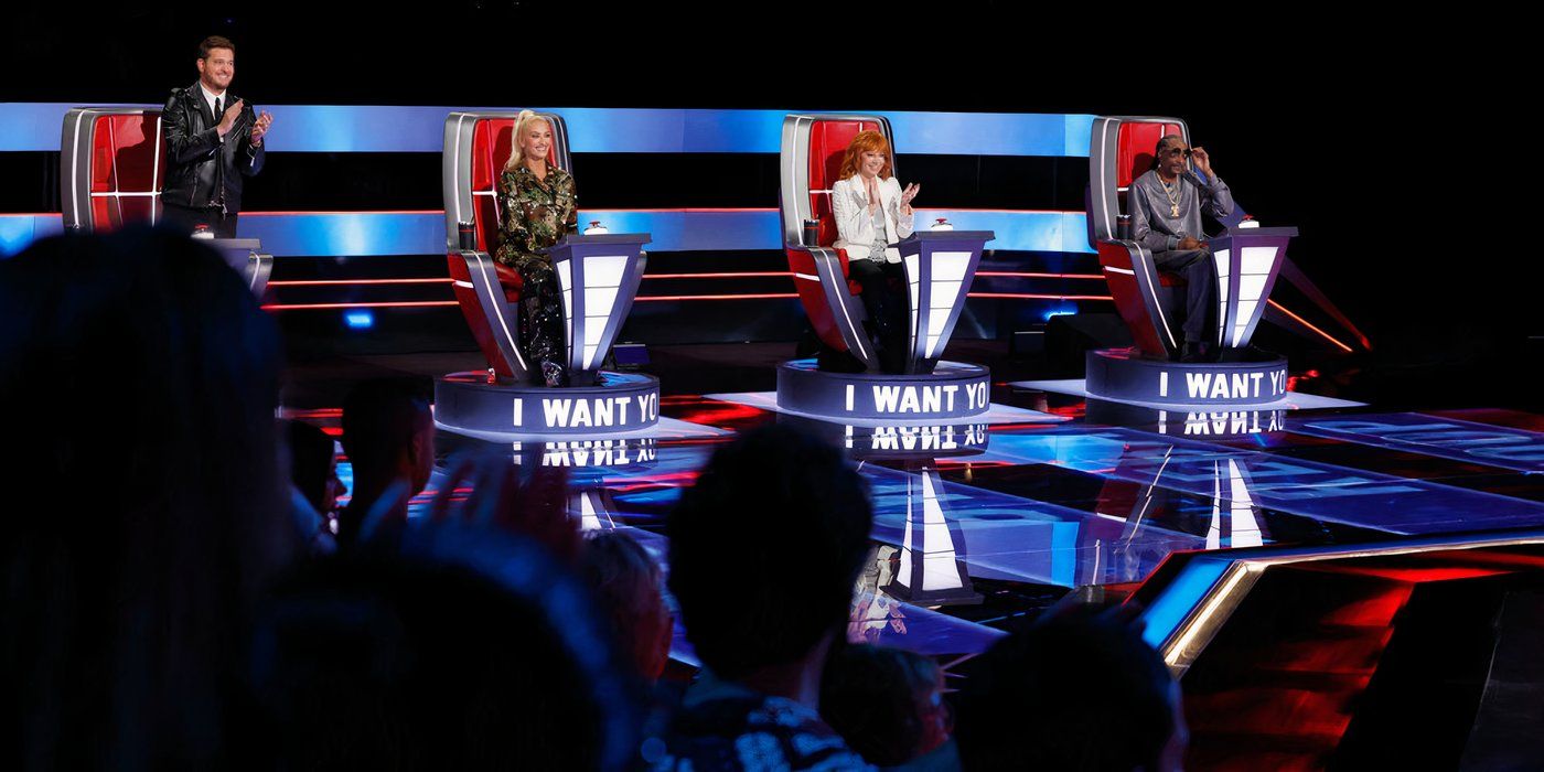 The judges of The Voice Season 26 in their chairs