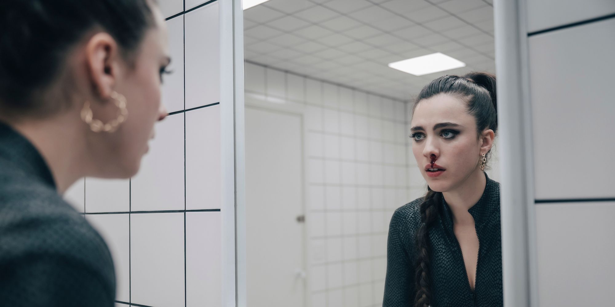 Margaret Qualley as Sue in The Substance