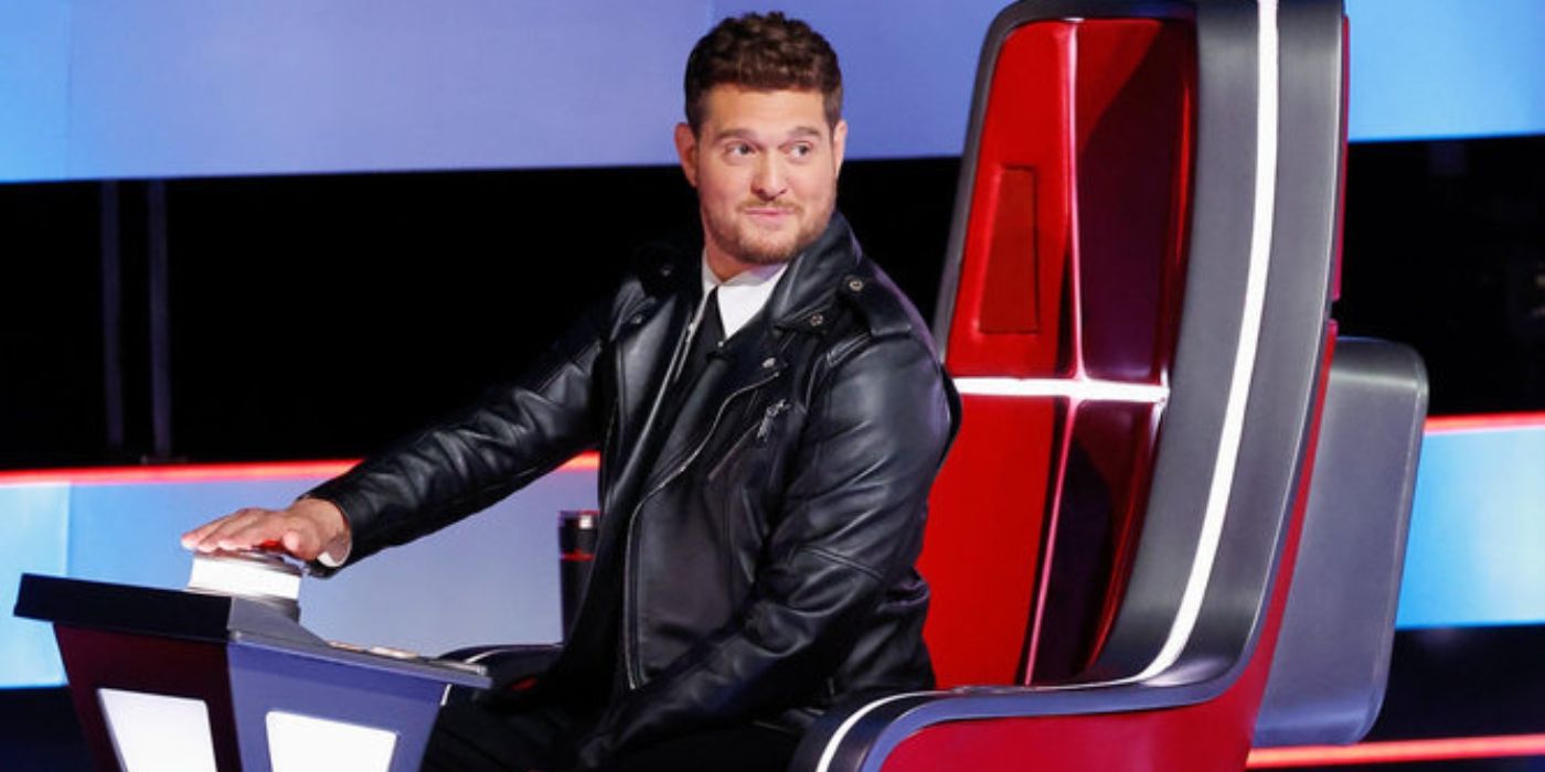 Michael Bublé slams his button on 'The Voice' Season 26.