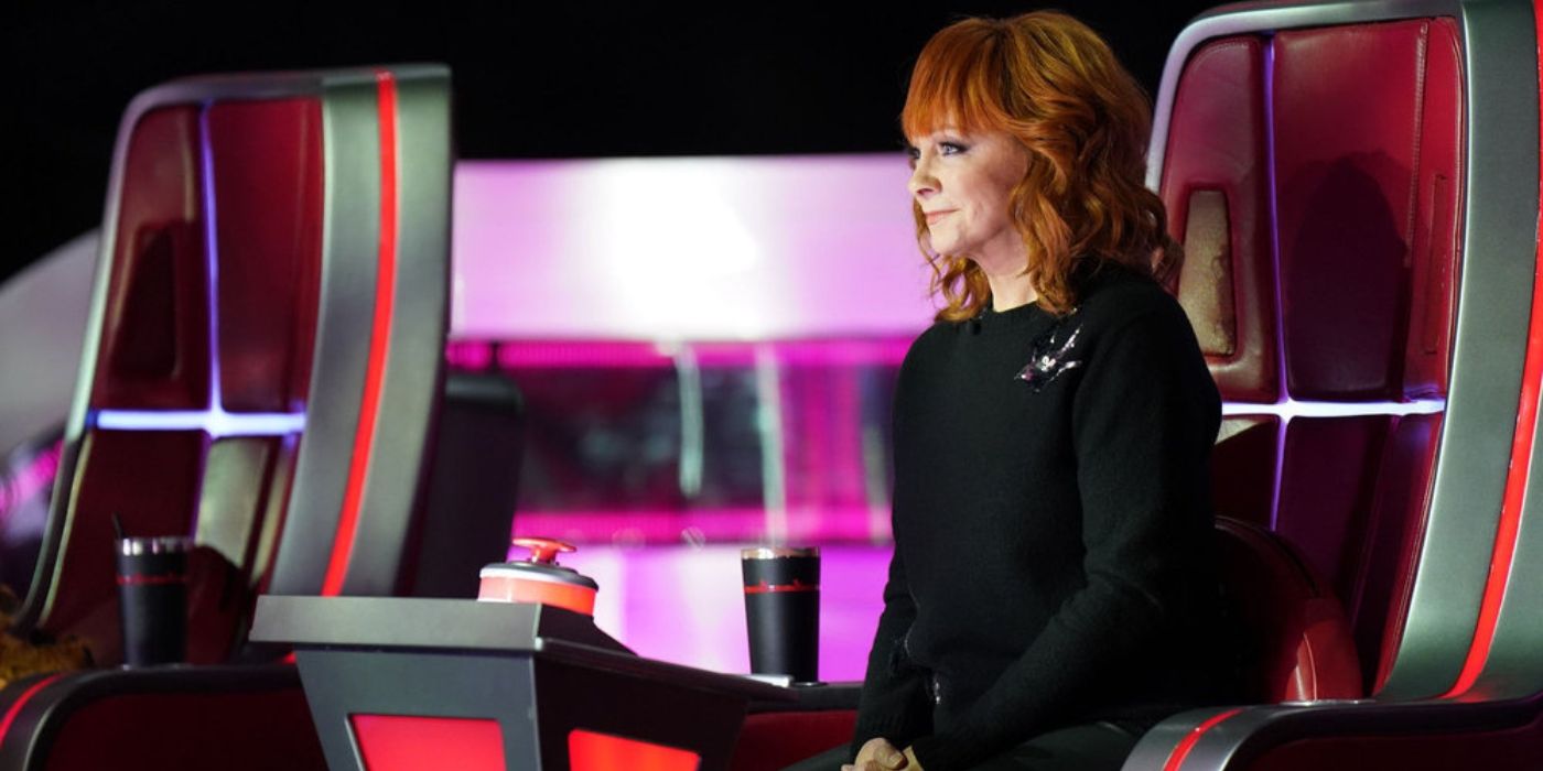 Reba McEntire sits during the critiques on 'The Voice' 26.