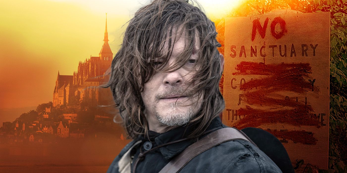 Custom image of Daryl Dixon against a burnt orange background