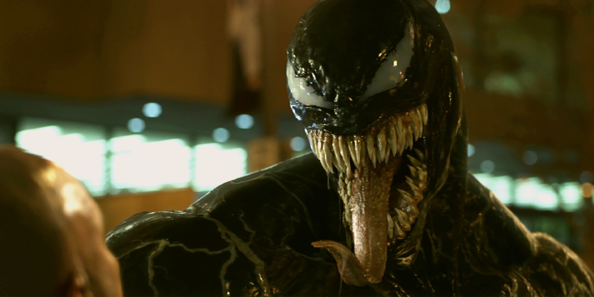 Venom sticking out his tongue in 