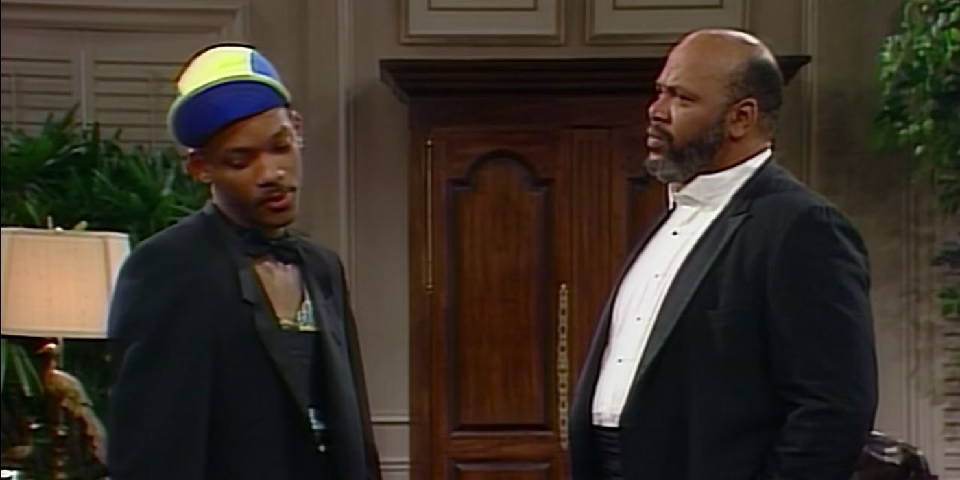 Will Smith (L) as Will and James Avery (R) as Uncle Phil/Judge Philip Banks in The Fresh Prince of Bel-Air