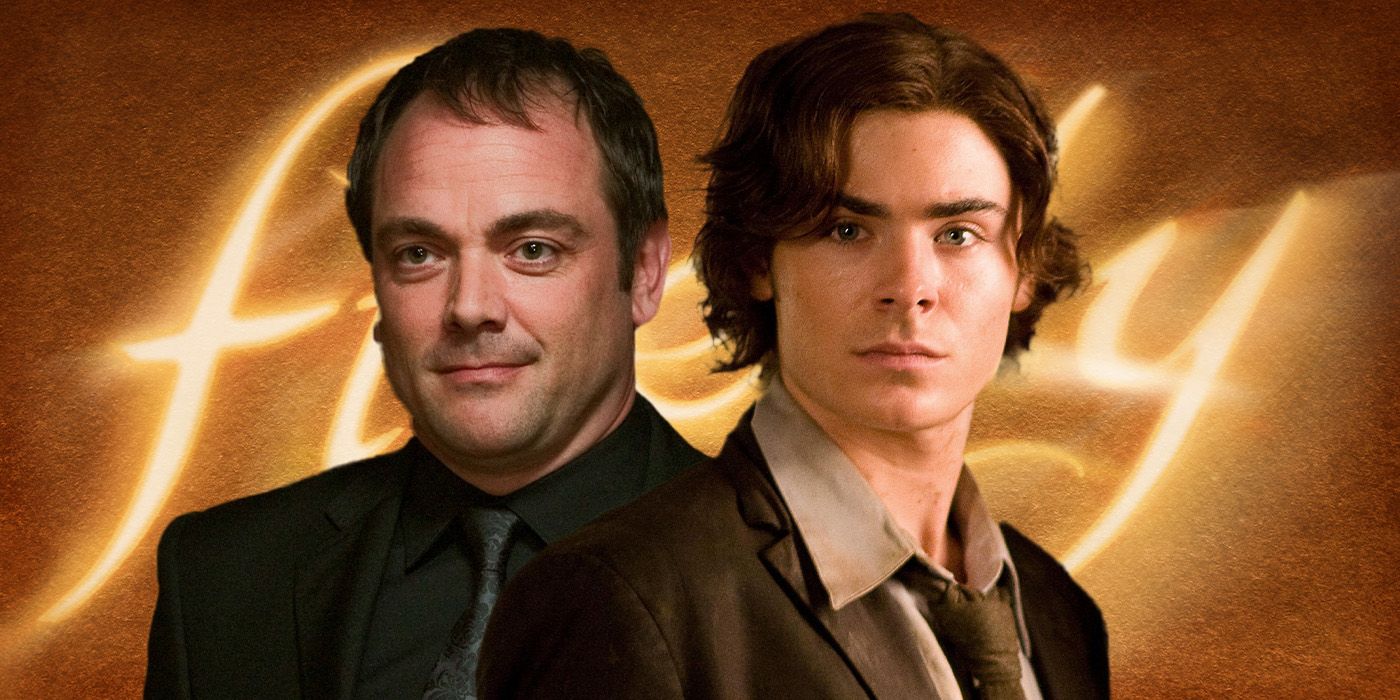 Custom image of actors Mark Sheppard and Zac Efron, in front of the title card for the TV show Fireflyy