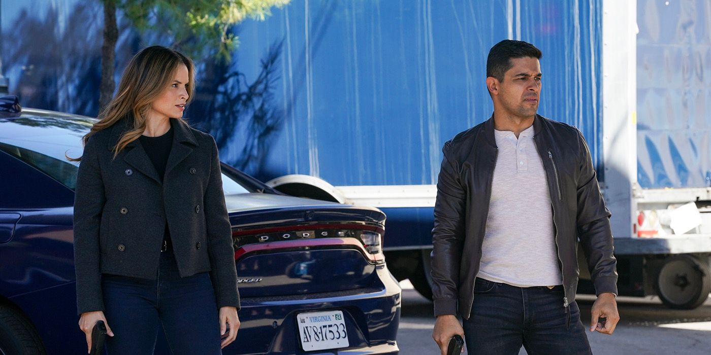 Katrina Law as NCIS Special Agent Jessica Knight and Wilmer Valderrama as NCIS Special Agent Nicholas “Nick” Torres.
