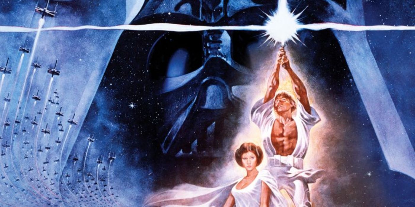 Luke and Leia on the poster for A New Hope