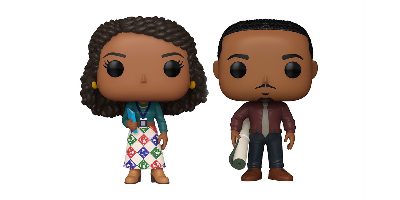 Funko Pops of Ms Teagues and Mr Eddie in Abbott Elementary 