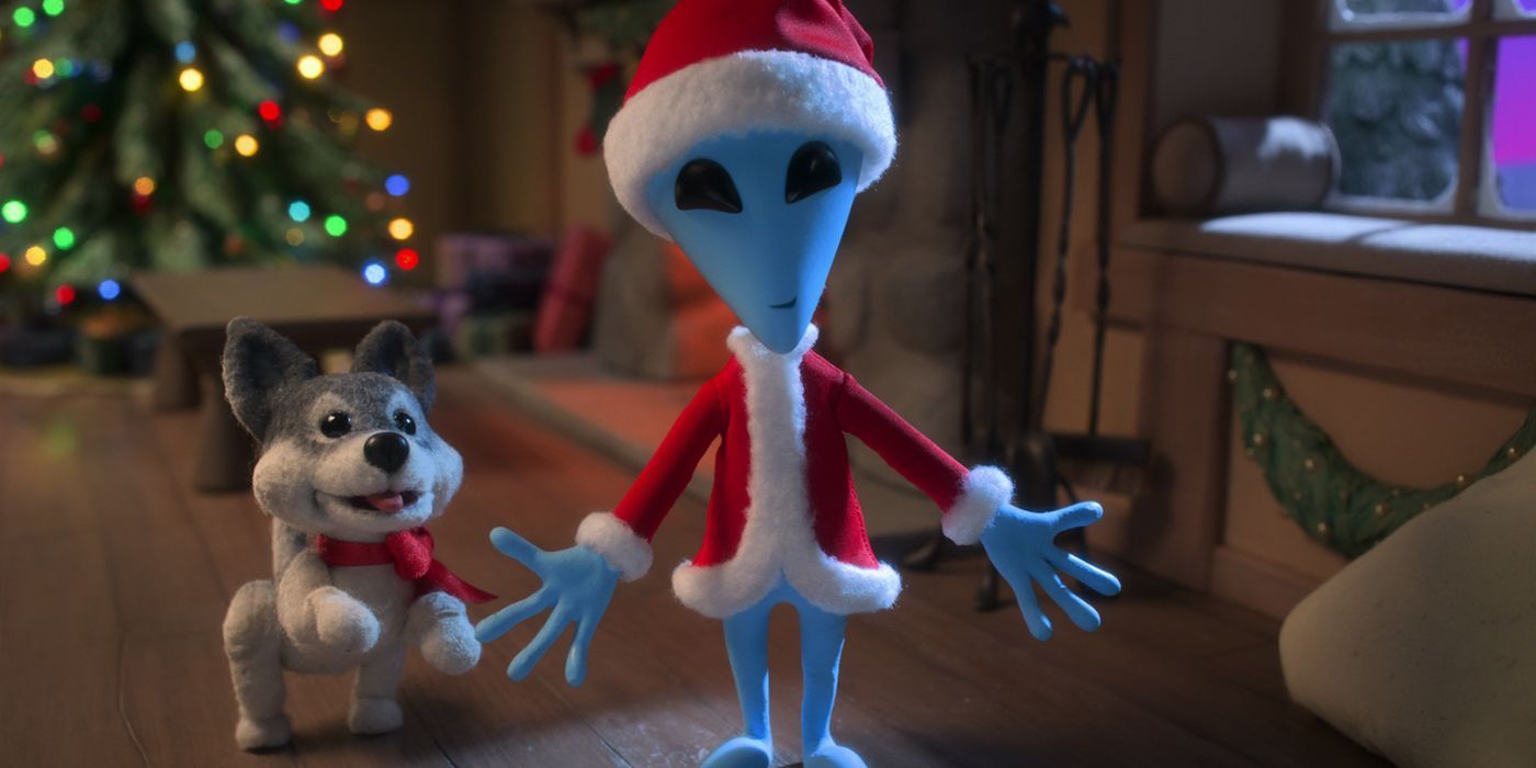 X, the alien dressed as Santa Claus in Alien Xmas