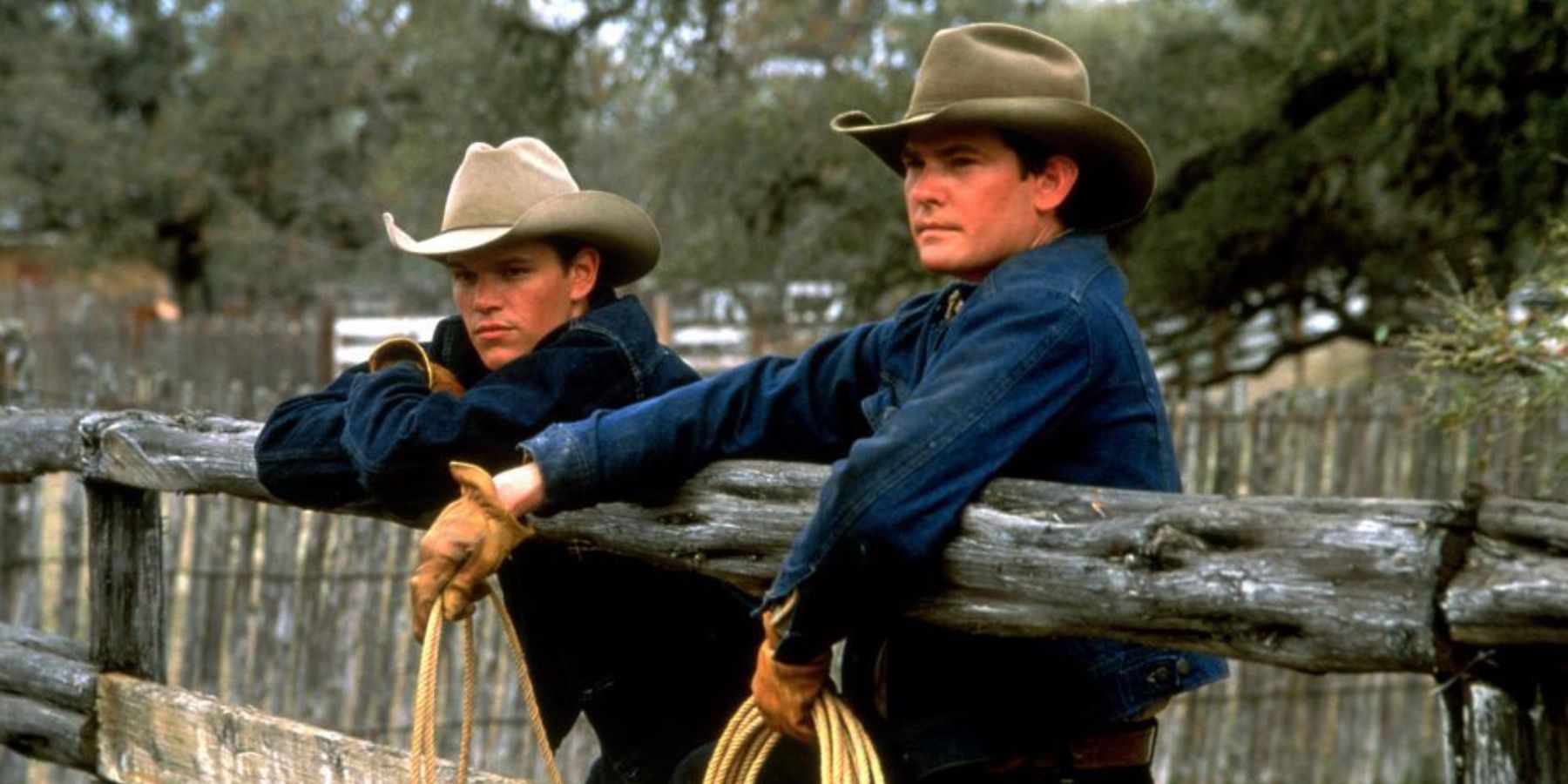 Two cowboys looking ahead in All the Pretty Horses - 2000
