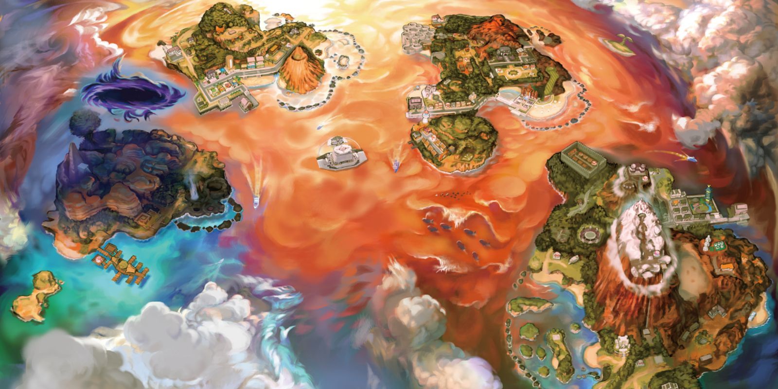 The four islands of Alola in Pokémon