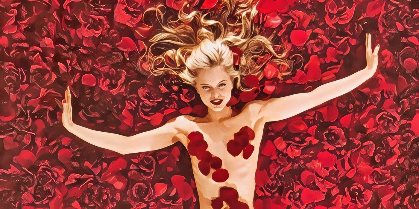 Mena Suvari lying in roses in American Beauty