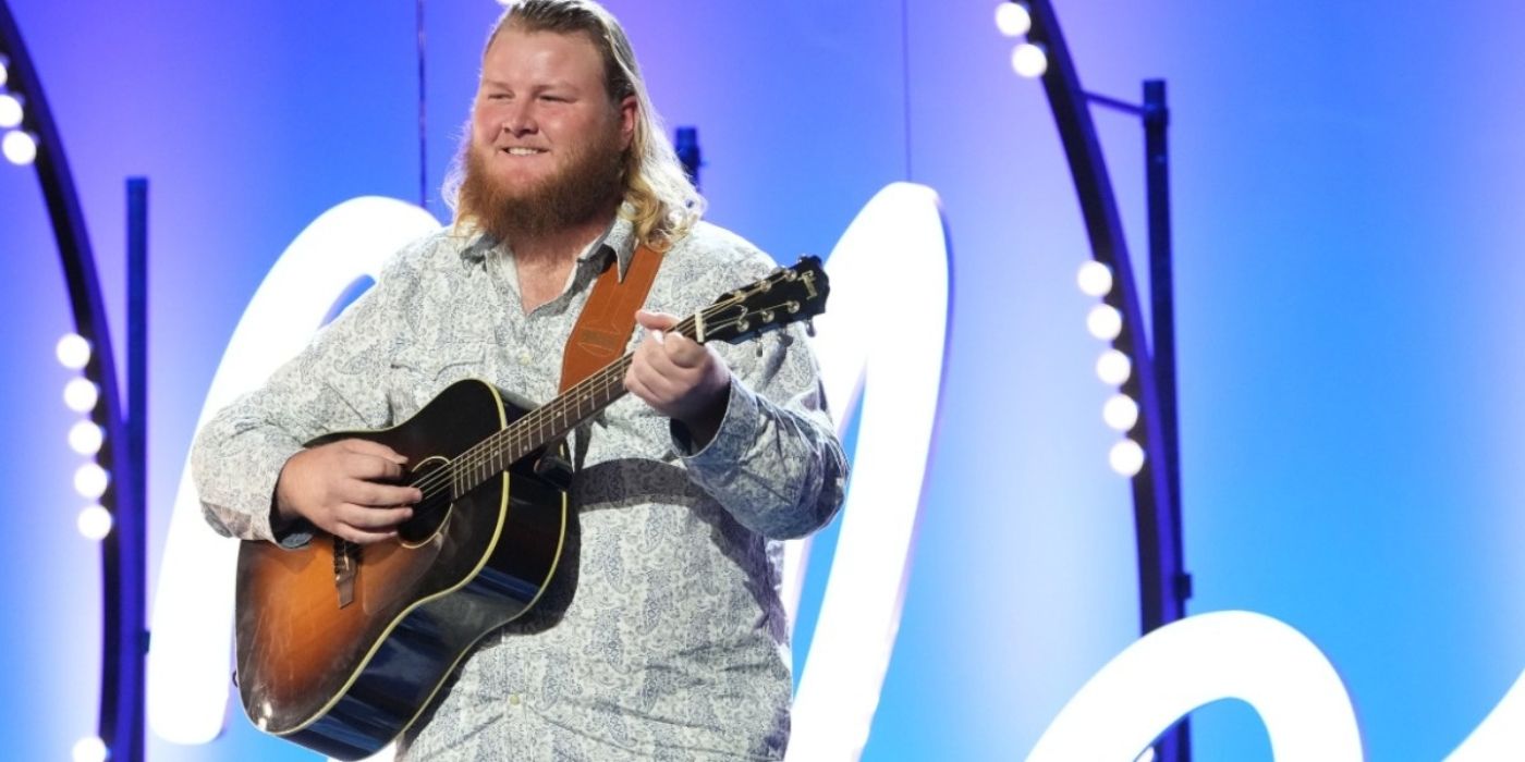 Will Moseley plays guitar at his audition for 'American Idol' Season 22.