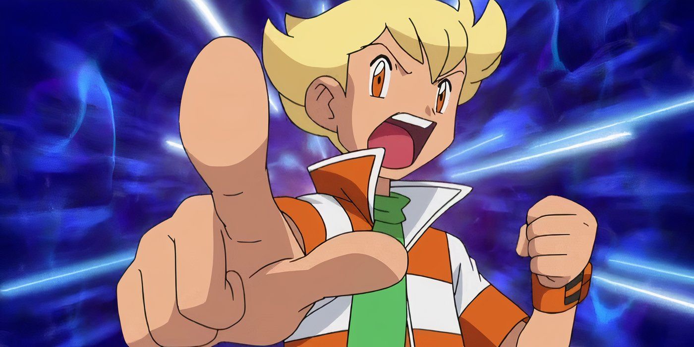 Barry shouting on a blue background in Pokemon: Diamond and Pearl