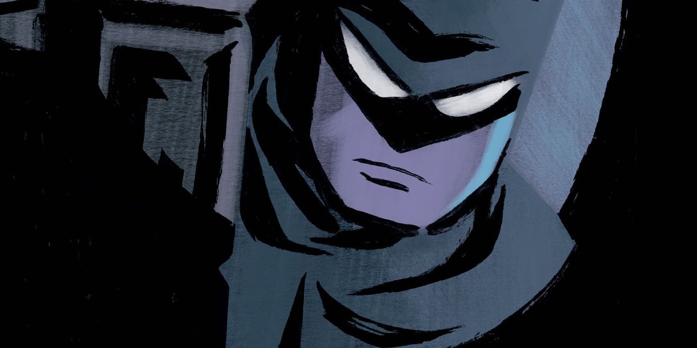 Close-up art of Batman by Darwyn Cooke