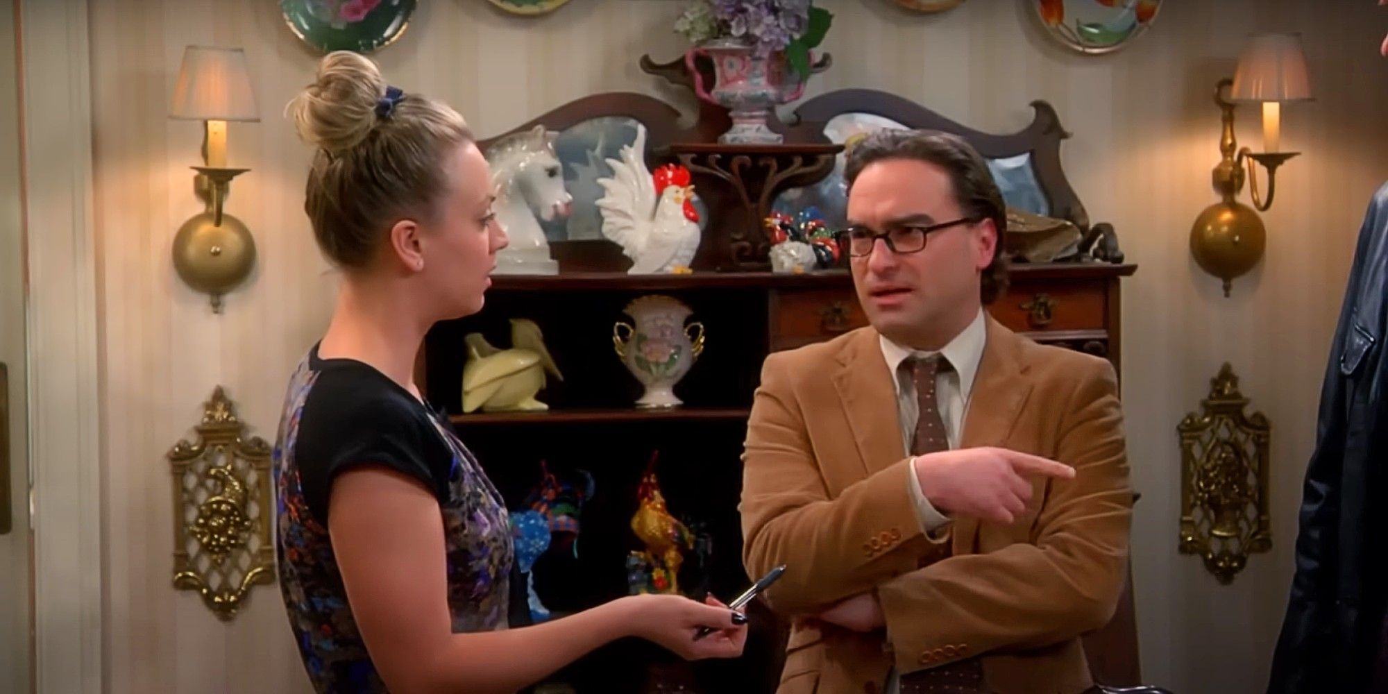 Penny and Leonard arguing in The Big Bang Theory Season 7